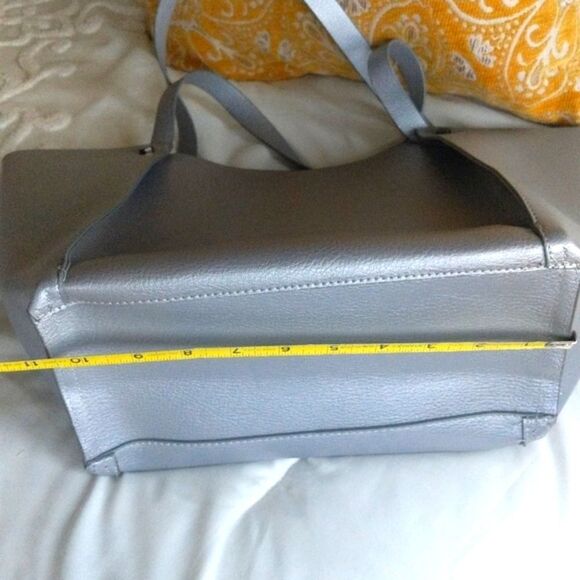 Neiman Marcus Shimmery Silver Tote - Picture 12 of 13